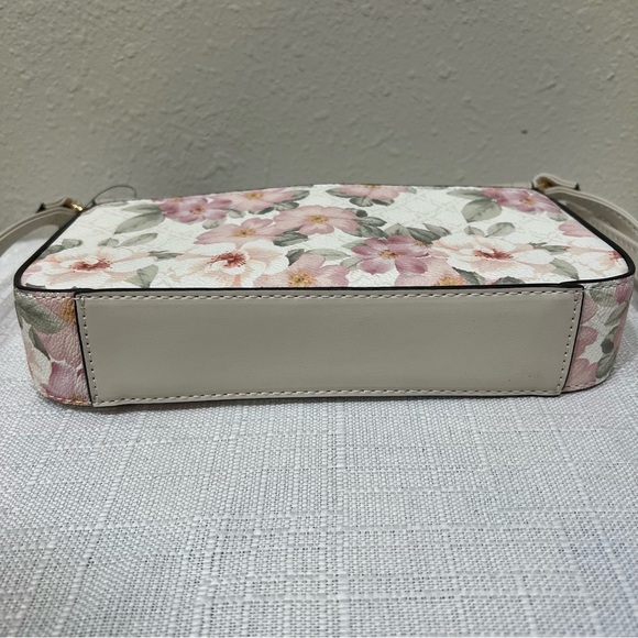 NWT Nine West Bowie Floral Crossbody Bag - White and Pink Flap Purse Handbag NEW - Picture 6 of 8
